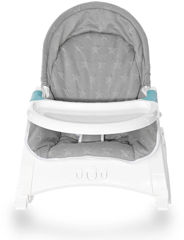 Шезлонг-гойдалка 3 в 1 Lorelli Alex With Table Cool Grey Stars